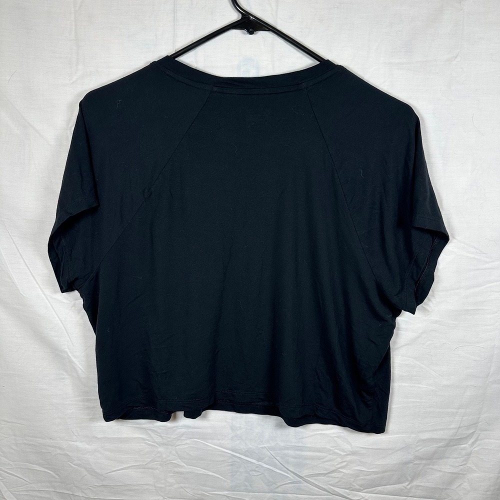 OFFLINE by Aerie Black Modal Oversized Crop T-Shirt Top XL - Picture 6 of 8